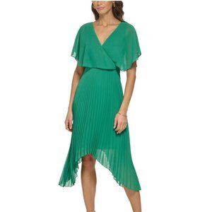 Kensie Drapey Handkerchief Hem Cocktail and Party Dress